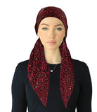 SP324A-BGY Burgundy Adjustable Pre-Tied Open Back Bandanna