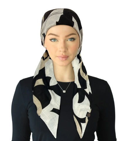 Cherie SP321A-BLK Black Adjustable Pre-Tied Open Back Bandanna Myselflingerie.com