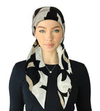 SP321A-BLK Black Adjustable Pre-Tied Open Back Bandanna