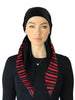Cherie SP316A-BLK/RD Black/Red Adjustable Pre-Tied Open Back Bandanna Myselflingerie.com