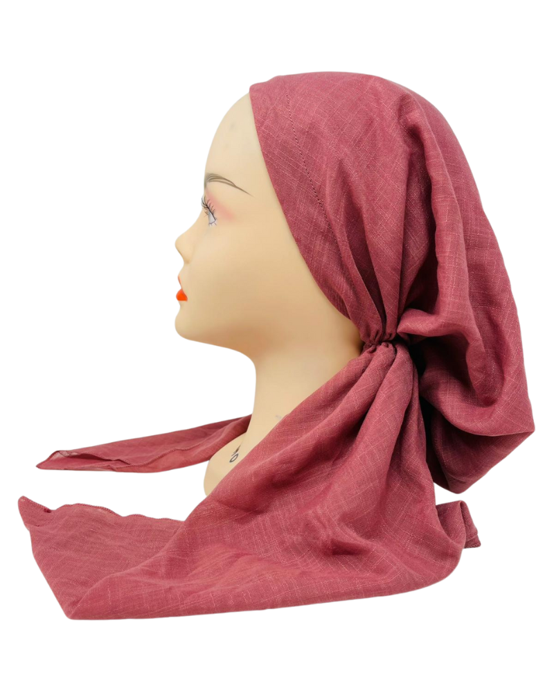 Lizi Headwear IBC-BX-2515 Pink Solid Adjustable Pre-Tied Bandanna with Velvet Grip Myselflingerie.com