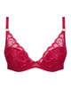 Chantelle 12M2 Candy Apple Shades Fleurs Push Up Molded Underwire Bra Myselflingerie.com
