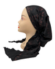 Lizi Headwear T-C-BX-2515 Black/Copper Fog Branch Adjustable Pre-Tied Bandanna with Velvet Grip Myselflingerie.com