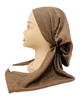 Lizi Headwear IBC-BX-2515 Taupe Solid Adjustable Pre-Tied Bandanna with Velvet Grip Myselflingerie.com