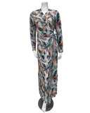 4530 Floral Ribbed Modal Morning Robe