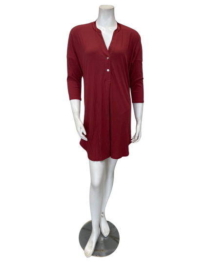 Fleur't 6004 Chili Rib Dolman 3/4 Sleeve Modal Nightshirt Myselflingerie.com