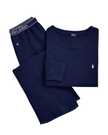 Polo by Ralph Lauren 4P0155-R3815 Navy Club Waffle Knit Pajamas Set Myselflingerie.com