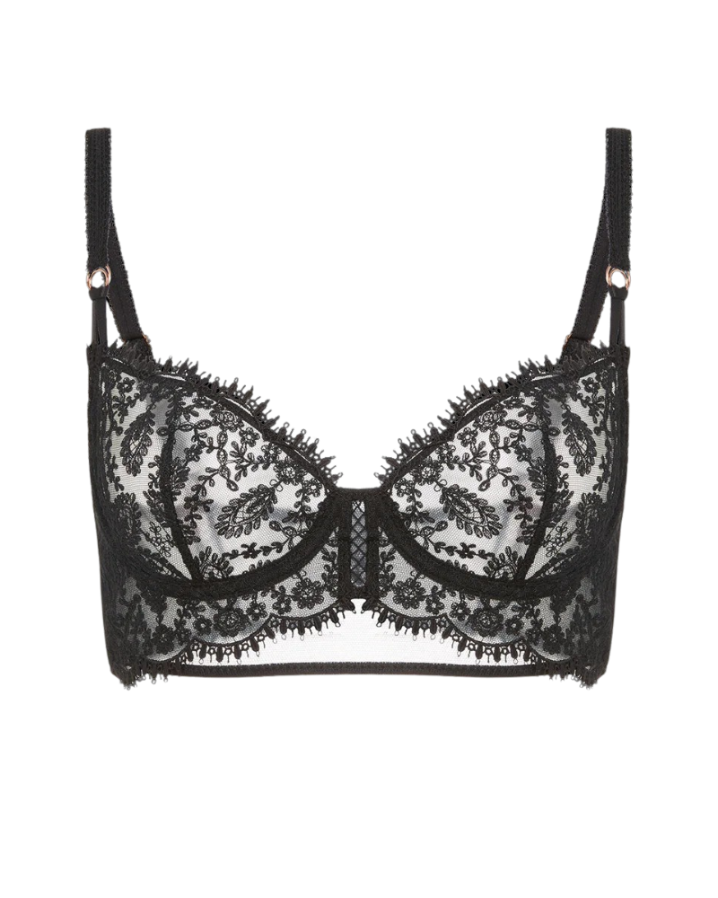Simone Perele 1G3330 Black Precieuse Half Cup Bra Myselflingerie.com