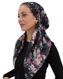 Magnolia Bloom Classic Pre-Tied Bandanna with Velvet Grip