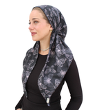 Midnight Butterfly Classic Pre-Tied Bandanna with Velvet Grip