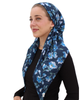 Scarf Bar Royal Blue Florals Classic Pre-Tied Bandanna with Velvet Grip Myselflingerie.com