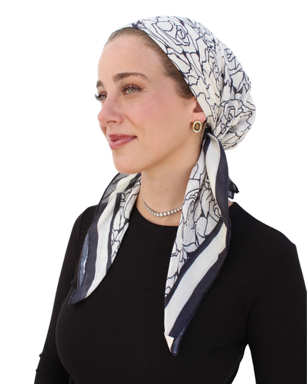 Scarf Bar Cream Rose Square Scarf Myselflingerie.com