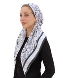 Cream Rose Classic Pre-Tied Bandanna with Velvet Grip