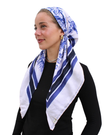 Scarf Bar Country Navy Toile Classic Pre-Tied Bandanna with Velvet Grip Myselflingerie.com