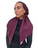 Solid Burgundy Cotton Classic Pre-Tied Bandanna with Full Grip