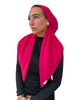 Scarf Bar Solid Hot Pink Cotton Classic Pre-Tied Bandanna with Full Grip Myselflingerie.com