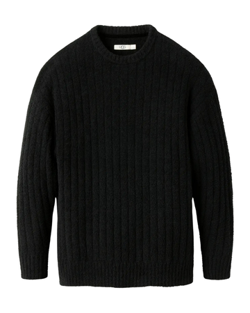 UGG Black Ribbed Riz Top Myselflingerie.com