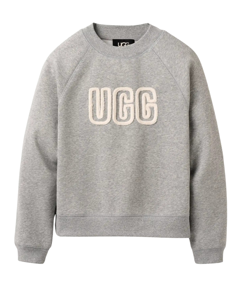 1171477 Grey Heather UGG Logo Crewneck Sweater