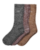 1137470 Black/Wild Grape/Deco Men's Trey Rib Knit Cozy 3 Pack Socks