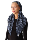 Scarf Bar Slate Houndstooth Classic Pre-Tied Bandanna with Velvet Grip Myselflingerie.com