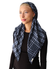 Scarf Bar Slate Houndstooth Classic Pre-Tied Bandanna with Velvet Grip Myselflingerie.com