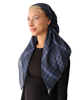 Scarf Bar Blue Mist Plaid Classic Pre-Tied Bandanna with Velvet Grip Myselflingerie.com