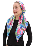Water Color Petals Classic Pre-Tied Bandanna with Velvet Grip