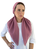 Scarf Bar Solid Raspberry Cotton Open Back Pre-Tied Bandanna with Velvet Grip Myselflingerie.com