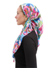 Scarf Bar Water Color Petals Open Back Pre-Tied Bandanna with Velvet Grip Myselflingerie.com