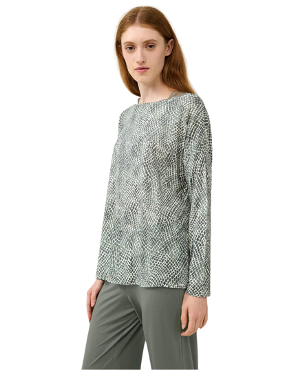 23014 Green Sage Lace Neck Detail Modal Pajamas Set