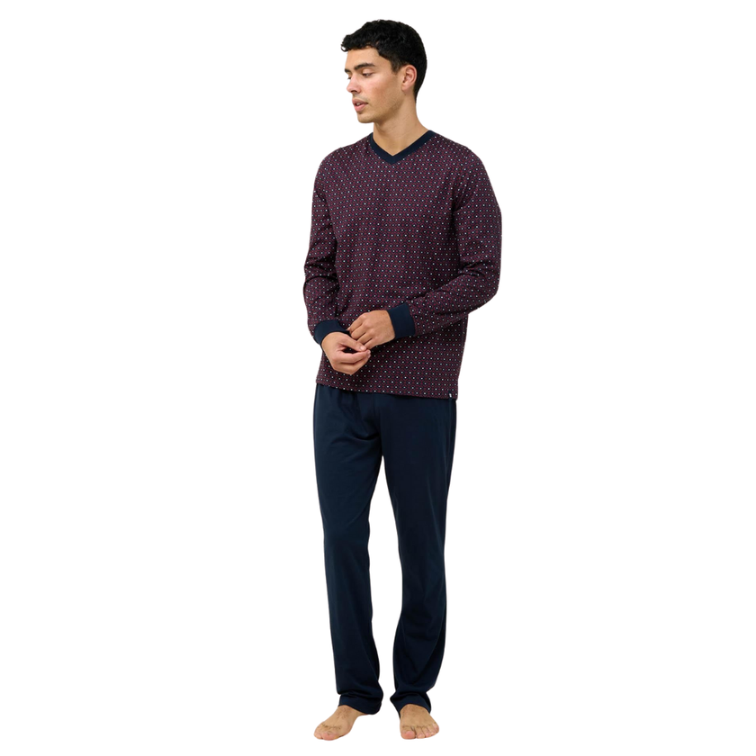 Vamp Blue Men's Cotton Pajamas Set