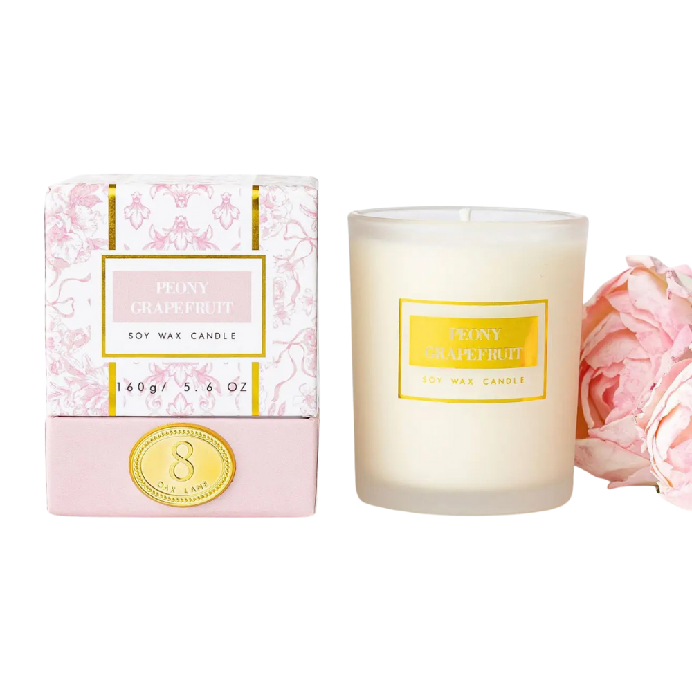 ECANA-012 Peony Grapefruit Soy Wax Candle