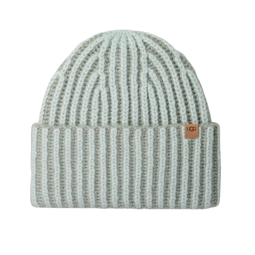 UGG 102328 Grey Mist Multi Chunky Plaited Beanie Myselflingerie.com