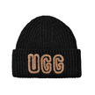 UGG 102345 Black Chunky Crafted Rib Beanie Myselflingerie.com