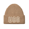 UGG 102345 White Pepper Chunky Crafted Rib Beanie Myselflingerie.com