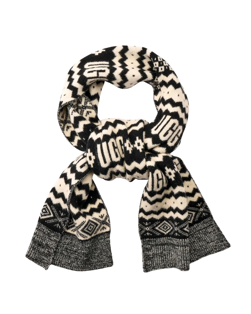 UGG 102736 Black Multi UGGisle Scarf Myselflingerie.com