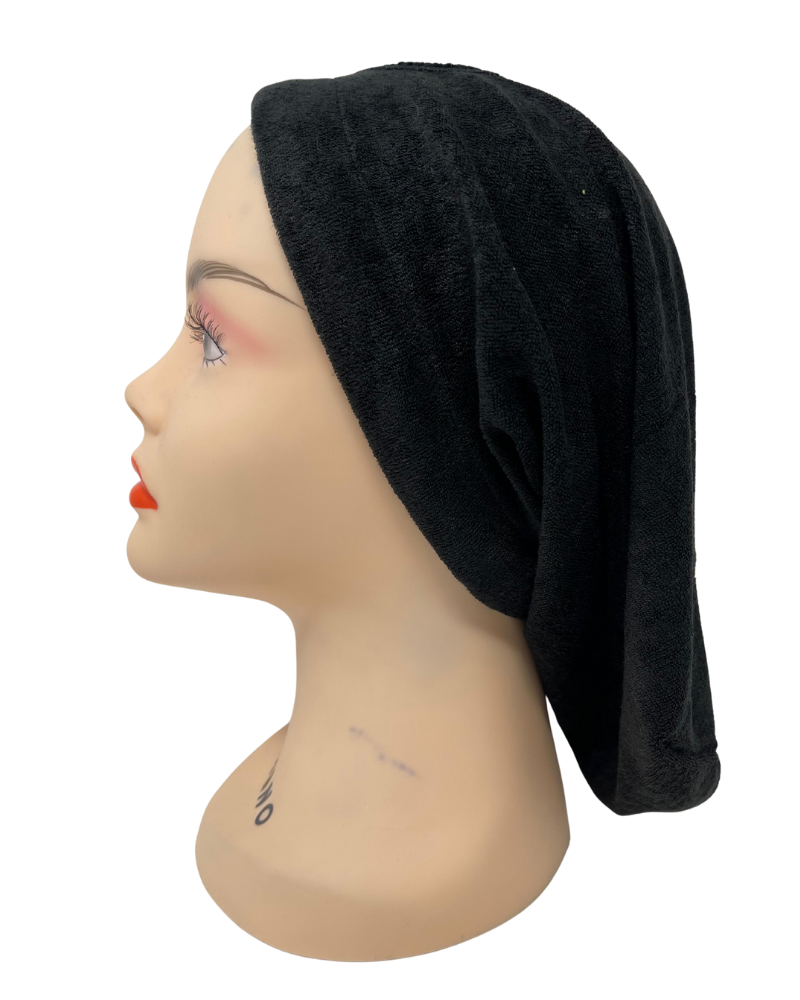 C. Bird CB105 Black Terry Beanie Snood Myselflingerie.com