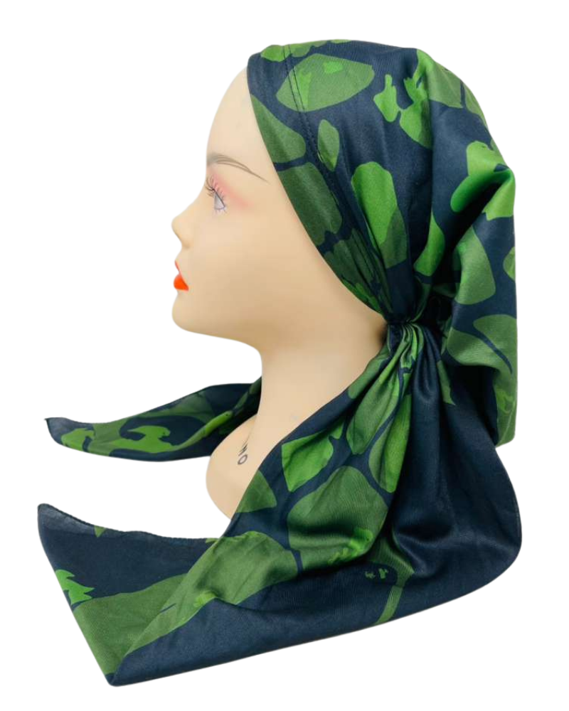 It's Younique PP-PAT-OL Olive Green Patches Pre-Tied Bandanna with Velvet Grip Myselflingerie.com