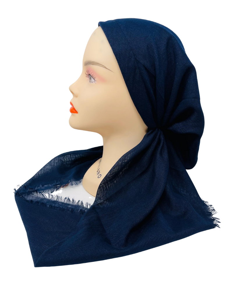 TYED Solid Navy Pre-Tied Bandanna with Velvet Grip Myselflingerie.com