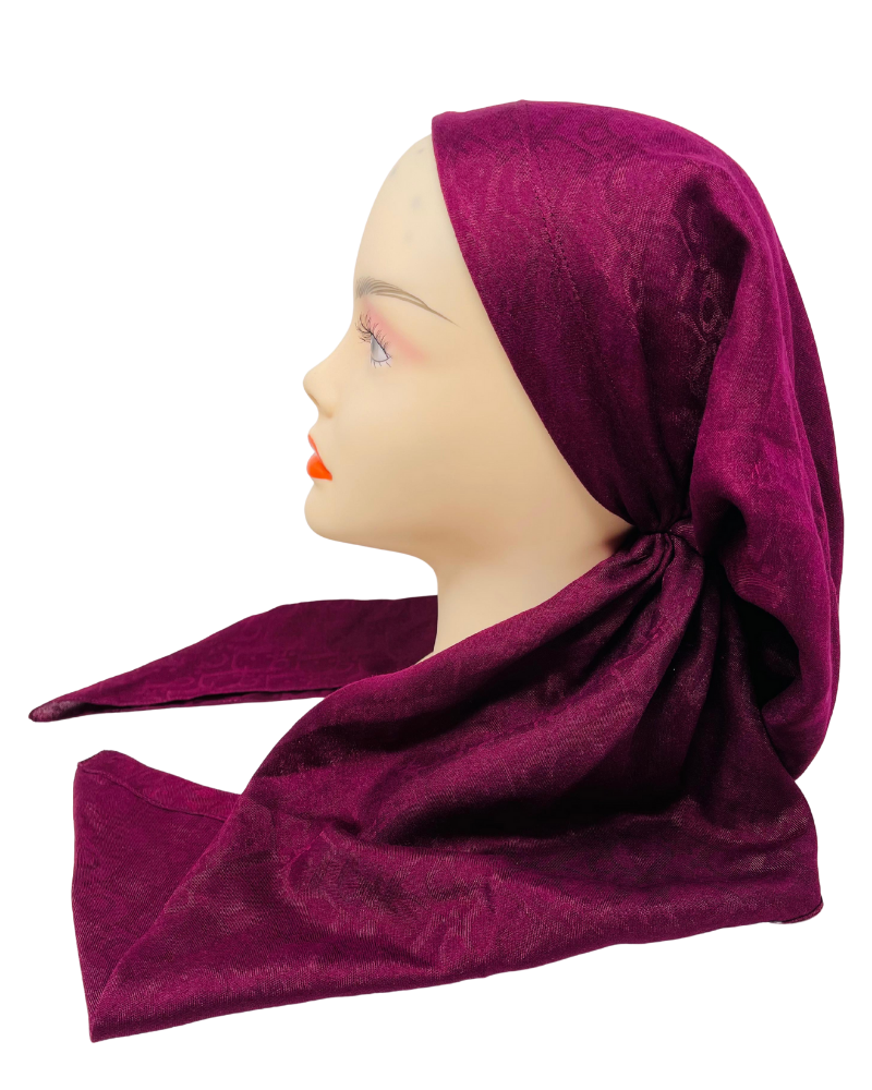 It's Younique PP-DI-WI Wine Designer Inspired Pre-Tied Bandanna with Velvet Grip