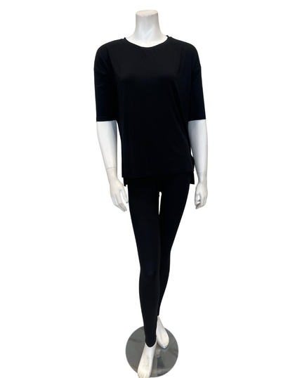 Oh! Zuza M4532 Black Modal Pajamas Set Myselflingerie.com