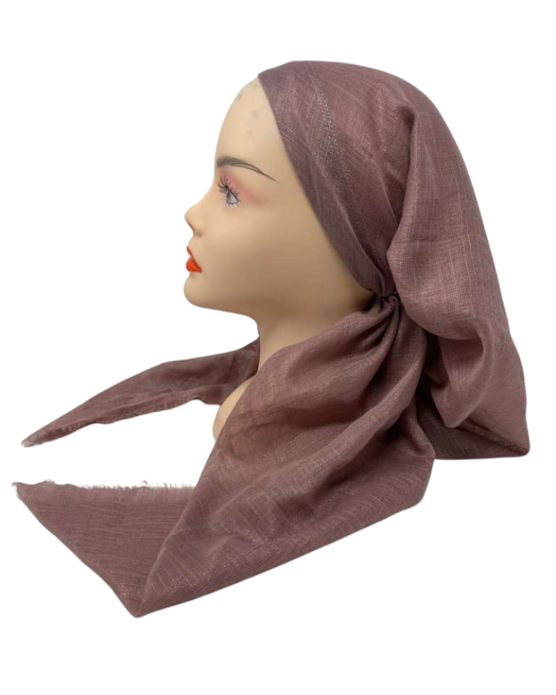 It's Younique OB-SHIM-PI Solid Pink Shimmer Pre-Tied Open Back Bandanna with Velvet Grip Myselflingerie.com