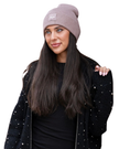 Tal New York TSLT The Sherpa Logo Taupe Beanie Myselflingerie.com