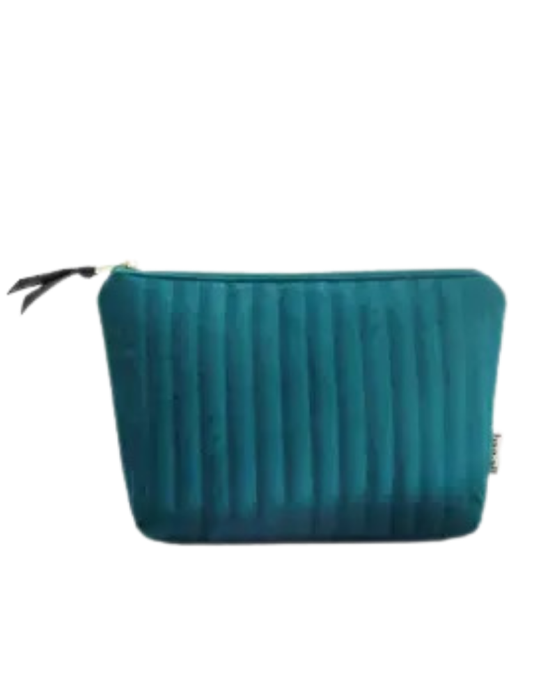 8750 Quilted Teal Velvet My Makeup Pouch