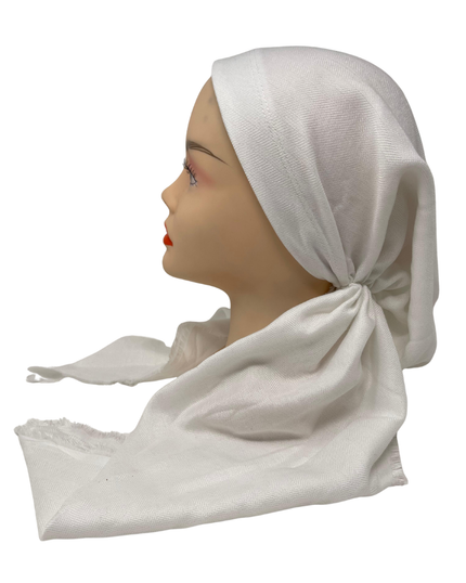 It's Younique PP-HER-WH White Herringbone Pre-Tied Bandanna with Velvet Grip Myselflingerie.com