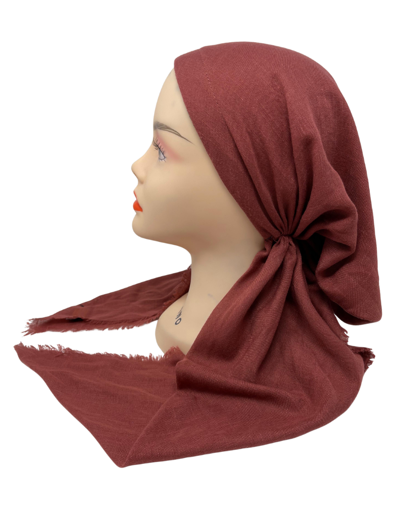 TYED Solid Salmon Pink Pre-tied Bandanna with Velvet Grip Myselflingerie.com