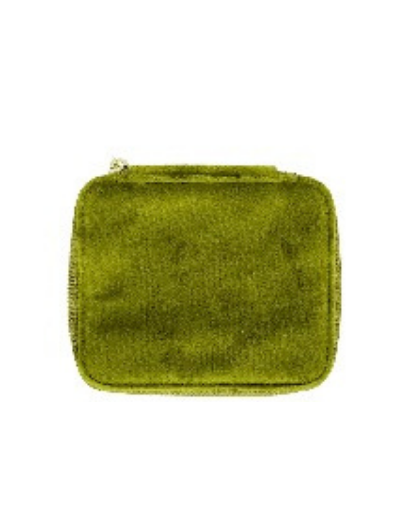 Bag All Green Velvet Jewelry Box