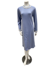 Iora Lingerie 25418 Dusty Blue Braided Trim Cotton Blend Nightshirt Myselflingerie.com