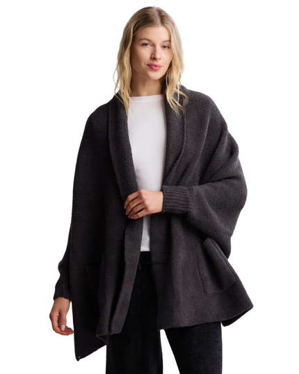 Barefoot Dreams BDWCC22102 Carbon CozyChic Blanket Wrap One Size Myselflingerie.com