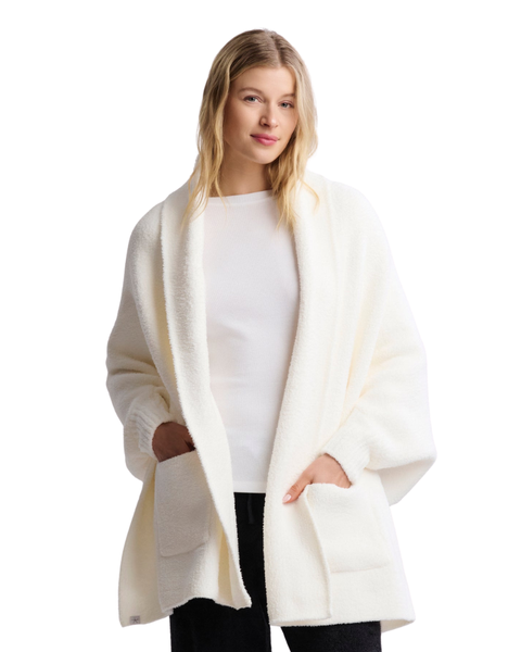 Barefoot Dreams BDWCC22102 Pearl CozyChic Blanket Wrap One Size Myselflingerie.com